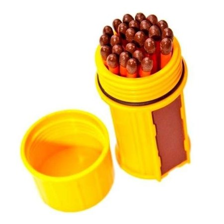 UCO UCO MT-SM-CONT-Y Match Container with 25 Matches - Yellow MT-SM-CONT-Y